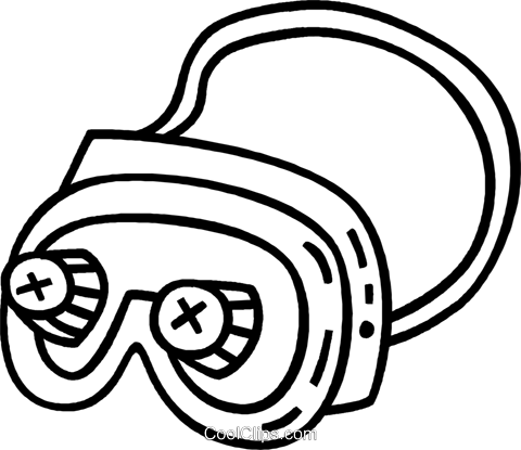 Safety Goggles Royalty Free Vector Clip Art Illustration - Safety Goggles Royalty Free Vector Clip Art Illustration (480x415)