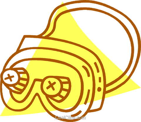 Safety Goggles Royalty Free Vector Clip Art Illustration - Safety Goggles Royalty Free Vector Clip Art Illustration (480x414)