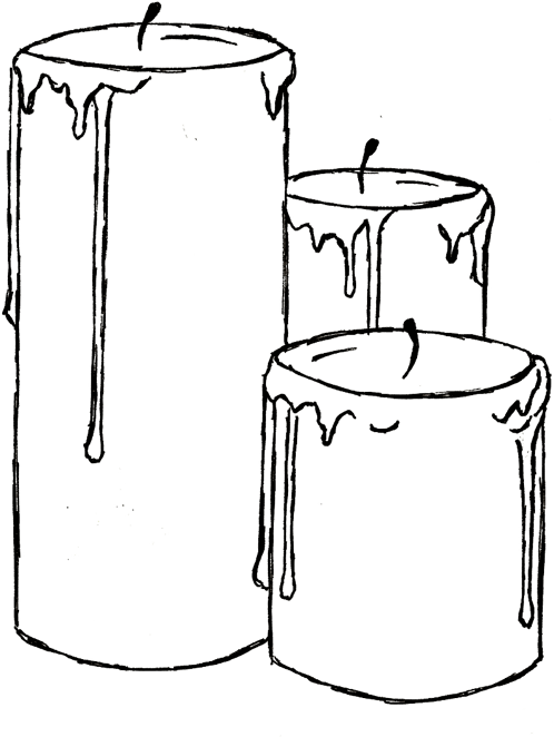 Drawing Candles Candle Light - Drawing Candles Candle Light (498x662)