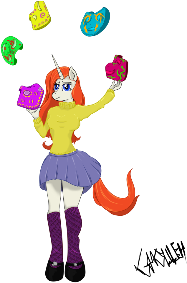 Ghouleh, Female, Juggling, Mask, Oc, Oc - Ghouleh, Female, Juggling, Mask, Oc, Oc (973x1024)