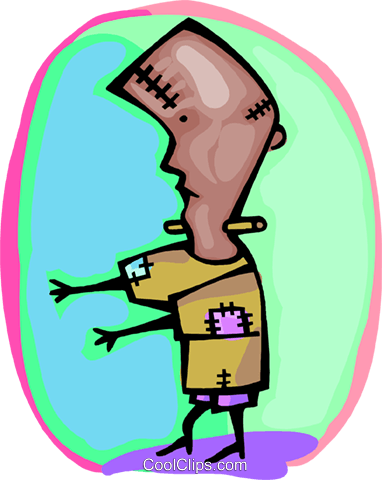 Halloween Frankenstein Costume Royalty Free Vector - Halloween Frankenstein Costume Royalty Free Vector (382x480)