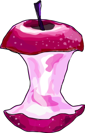 Apple Core Clip Art - Apple Core Clip Art (300x468)