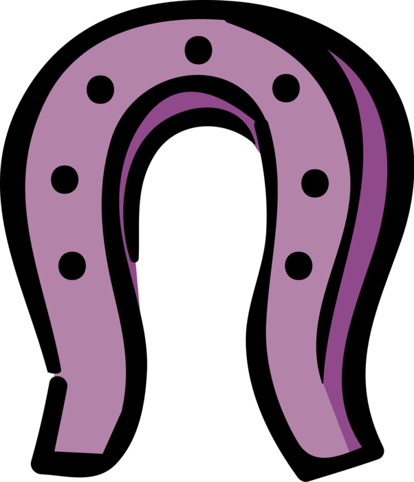 Horseshoe Clipart Purple - Horseshoe Clipart Purple (602x700)