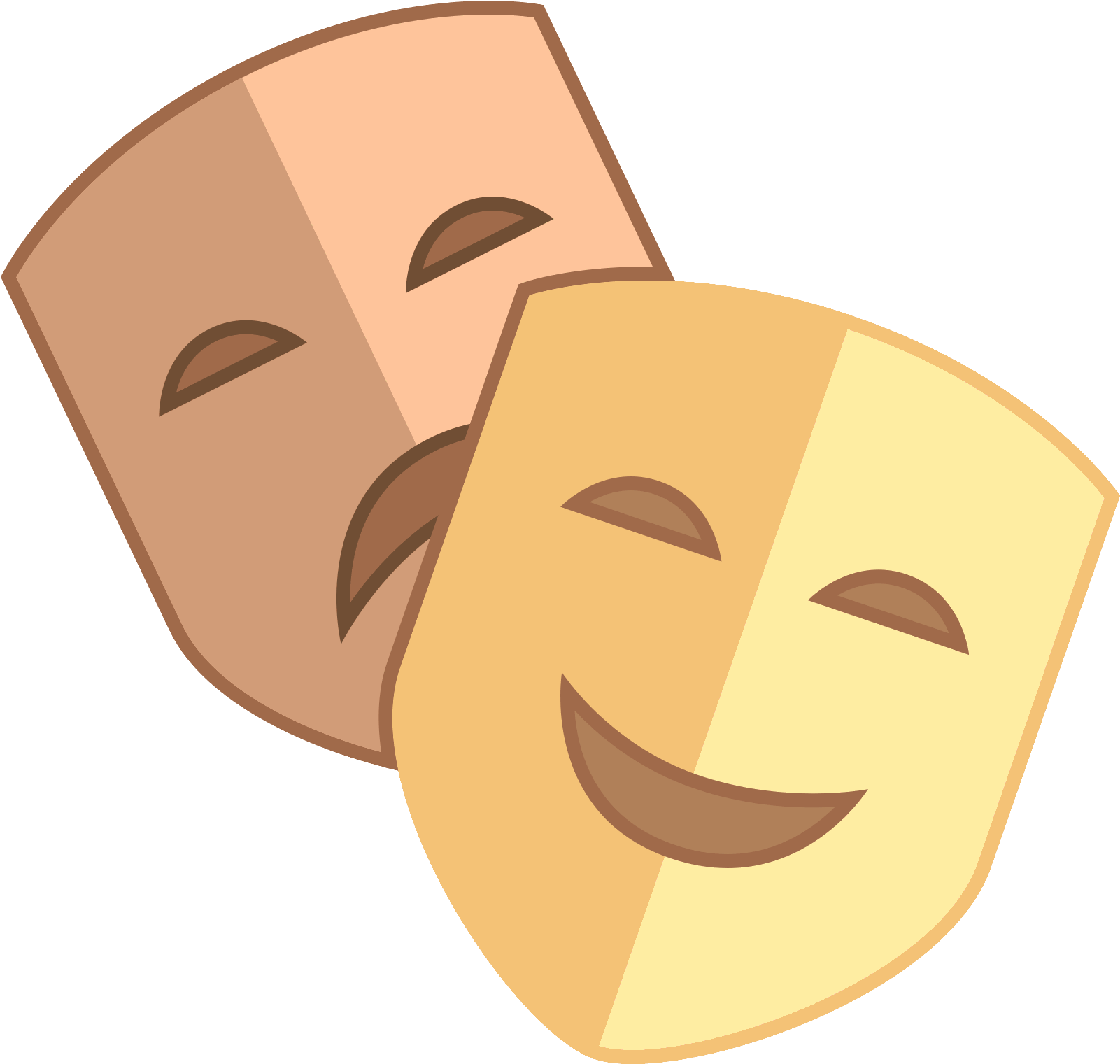 Theatre Clipart Happy Sad Face - Theatre Clipart Happy Sad Face (1600x1600)