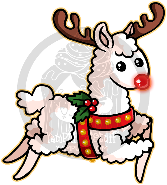 Rudolph The Red-nosed Llama By Yampuff - Rudolph The Red-nosed Llama By Yampuff (600x600)