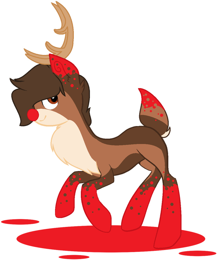 The Red Nosed Reindeer By Demure Doe - The Red Nosed Reindeer By Demure Doe (896x892)