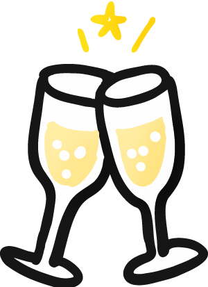 Champagne Cheers - Champagne Cheers - (300x413) Png Clipart Download