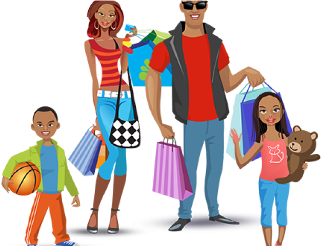 Family Clipart Shopping - Family Clipart Shopping (640x480)