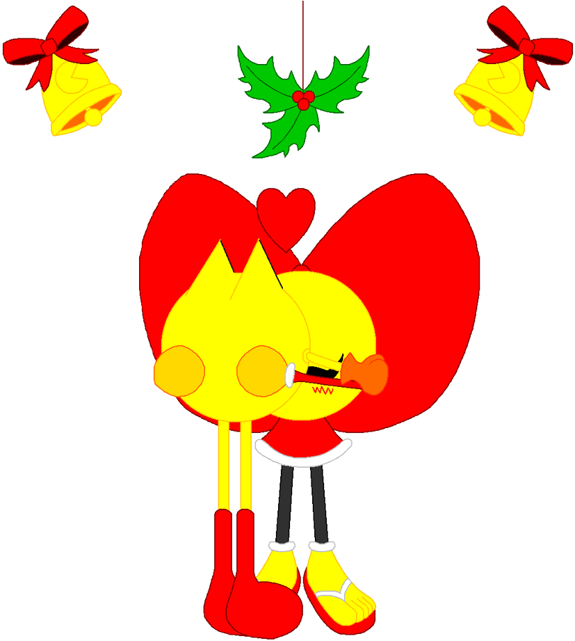 Christmas Kiss Under A Mistletoe By Cheezn64x - Christmas Kiss Under A Mistletoe By Cheezn64x (856x934)