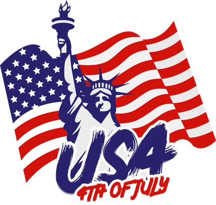 4th Of July Usa Twitch Stream Overlay Logo - 4th Of July Usa Twitch Stream Overlay Logo (427x406)