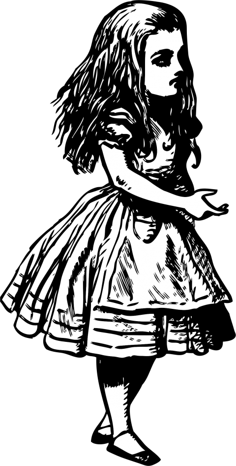 Free Png Download Alice In Wonderland Vintage Clipart - Free Png Download Alice In Wonderland Vintage Clipart (480x946)