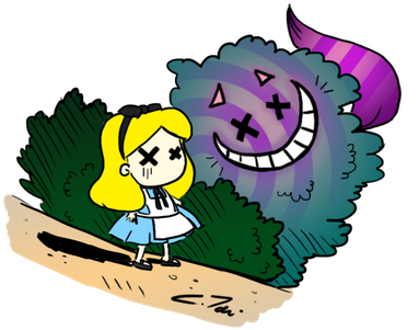 Stuck Clip Alice In Wonderland - Stuck Clip Alice In Wonderland (416x350)