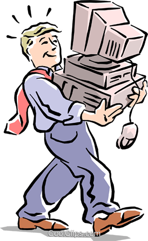 Pc Clipart Computer Person - Pc Clipart Computer Person (295x480)