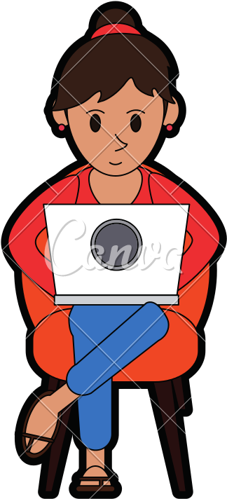 Person Using Laptop Computer Icon Image - Person Using Laptop Computer Icon Image (800x800)