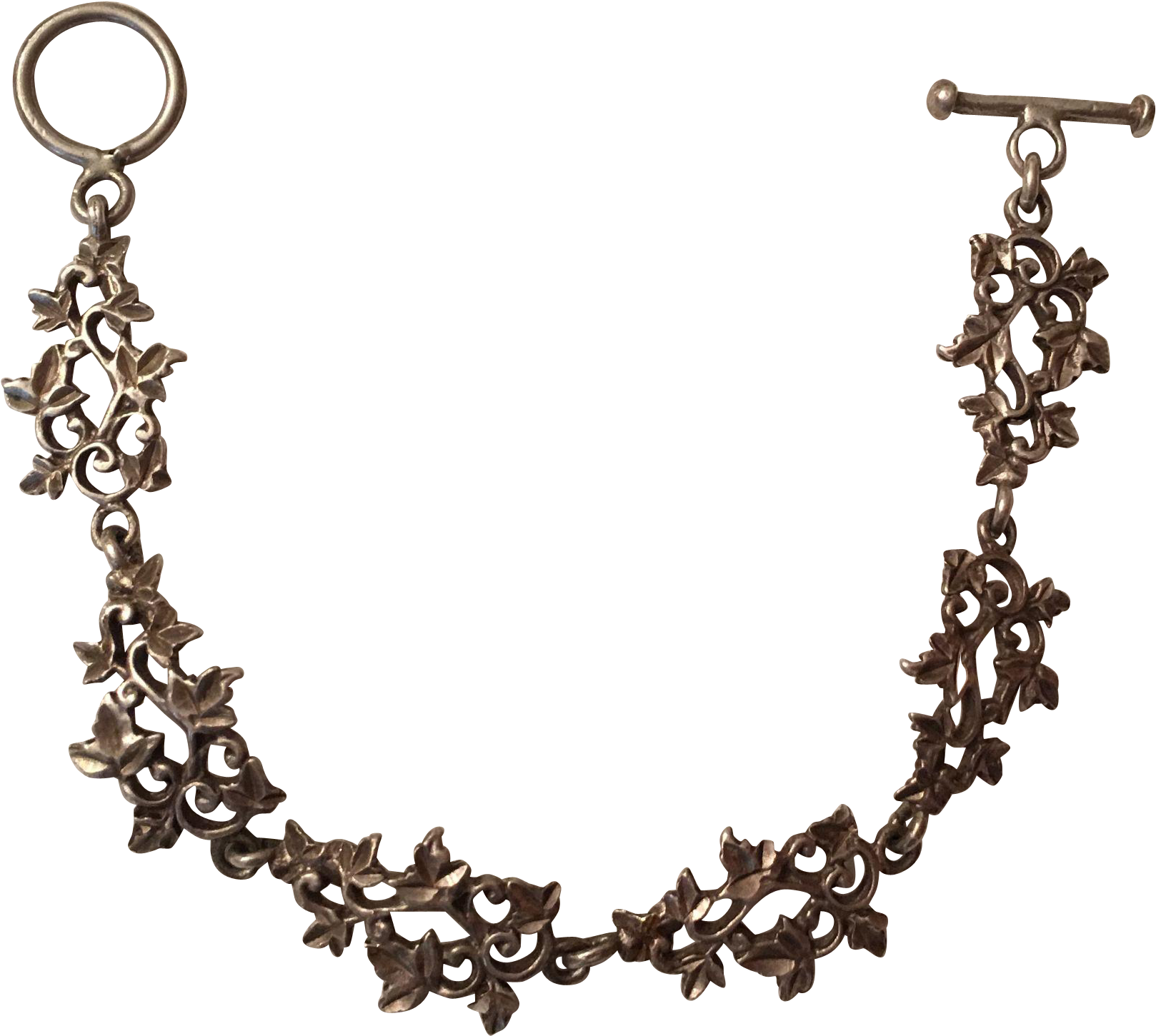 Vintage Sterling Silver Mexico Ivy Leaf Link Bracelet - Vintage Sterling Silver Mexico Ivy Leaf Link Bracelet (1618x1451)