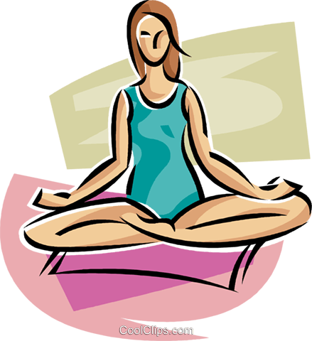 Yoga Royalty Free Vector Clip Art Illustration - Yoga Royalty Free Vector Clip Art Illustration (439x480)