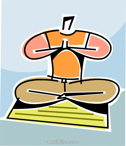 Man Doing Yoga Royalty Free Vector Clip Art Illustration - Man Doing Yoga Royalty Free Vector Clip Art Illustration (415x480)