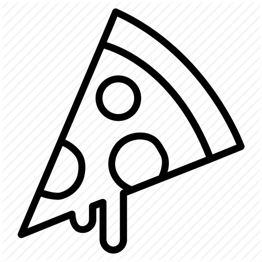 Pizza Clipart Outline - Pizza Clipart Outline (512x512)