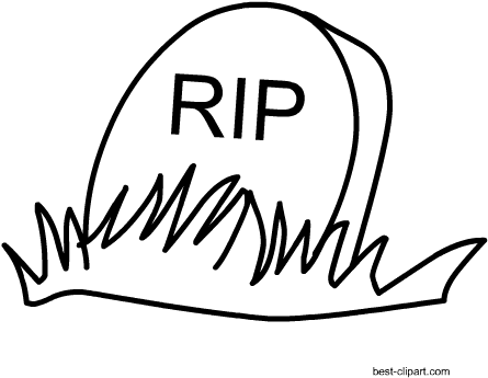 Black And White Tomb Stone Clip Art For Non-commercial - Black And White Tomb Stone Clip Art For Non-commercial (445x345)