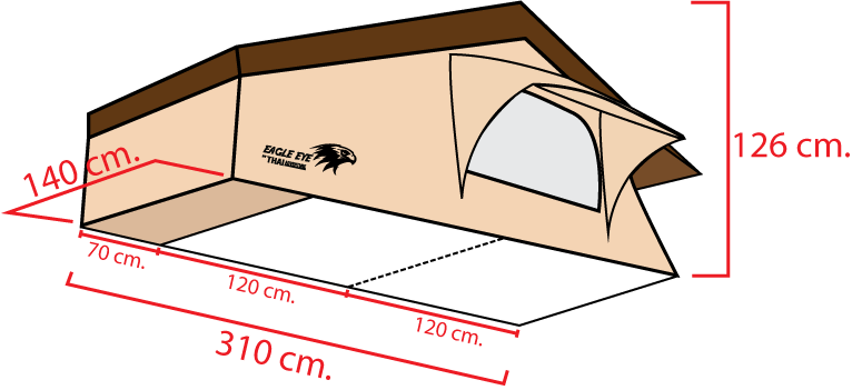 Eagle Eye Roof Top Tent - Eagle Eye Roof Top Tent (766x351)