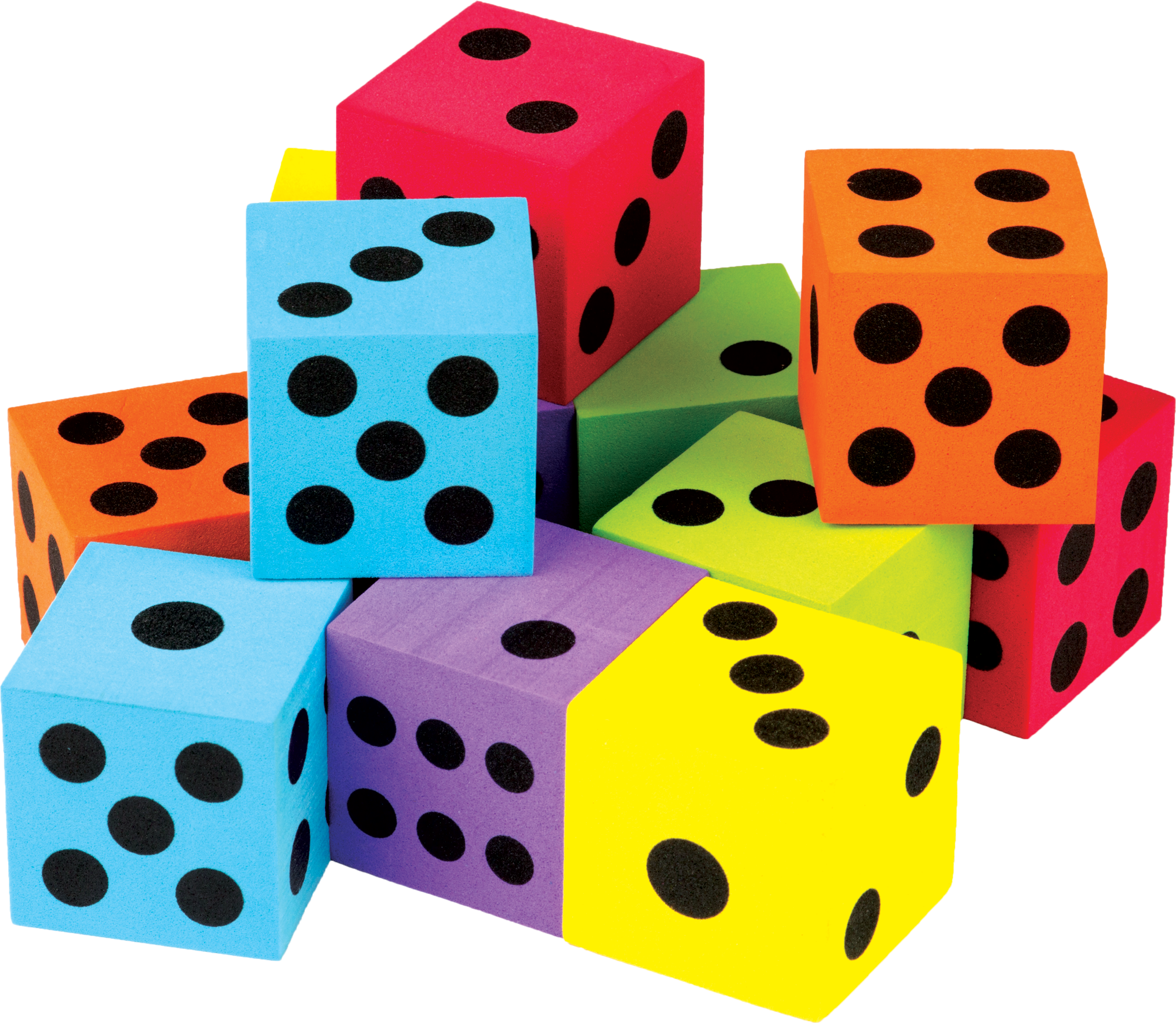 Colorful Large Dice - Colorful Large Dice (2000x1740)