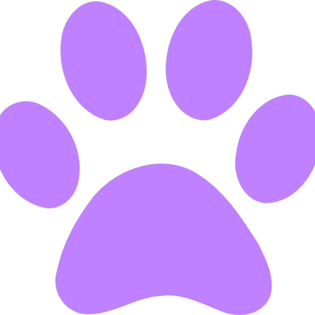 Purple Paw Prints Light Purple Paw Print Clip Art At - Purple Paw Prints Light Purple Paw Print Clip Art At (1024x1024)