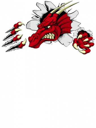 Red Dragon Mascot Break Out Claws - Red Dragon Mascot Break Out Claws (450x450)