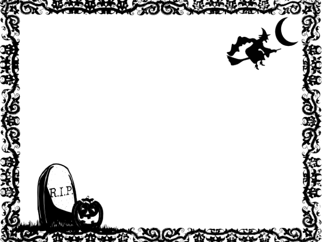 Graveyard Clipart Border - Graveyard Clipart Border (640x480)