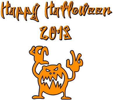 Happy Halloween 2018 Scary Font Monster - Happy Halloween 2018 Scary Font Monster (400x400)