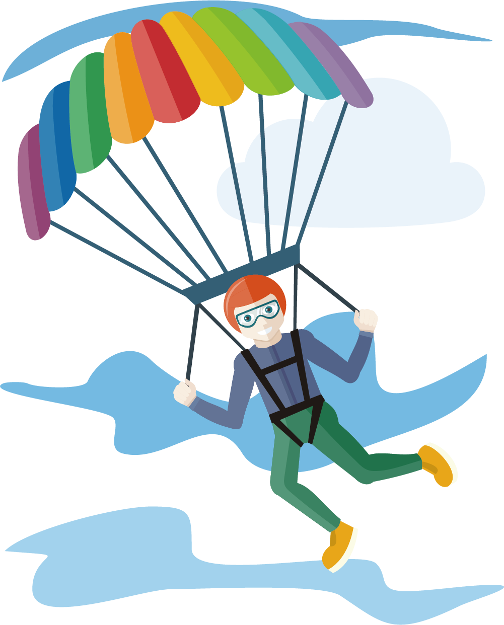 Parachute Parachuting Clip Art - Parachute Clipart (1001x1242)
