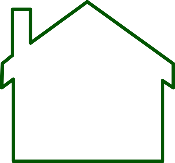 Green House Outline Clipart (600x558)
