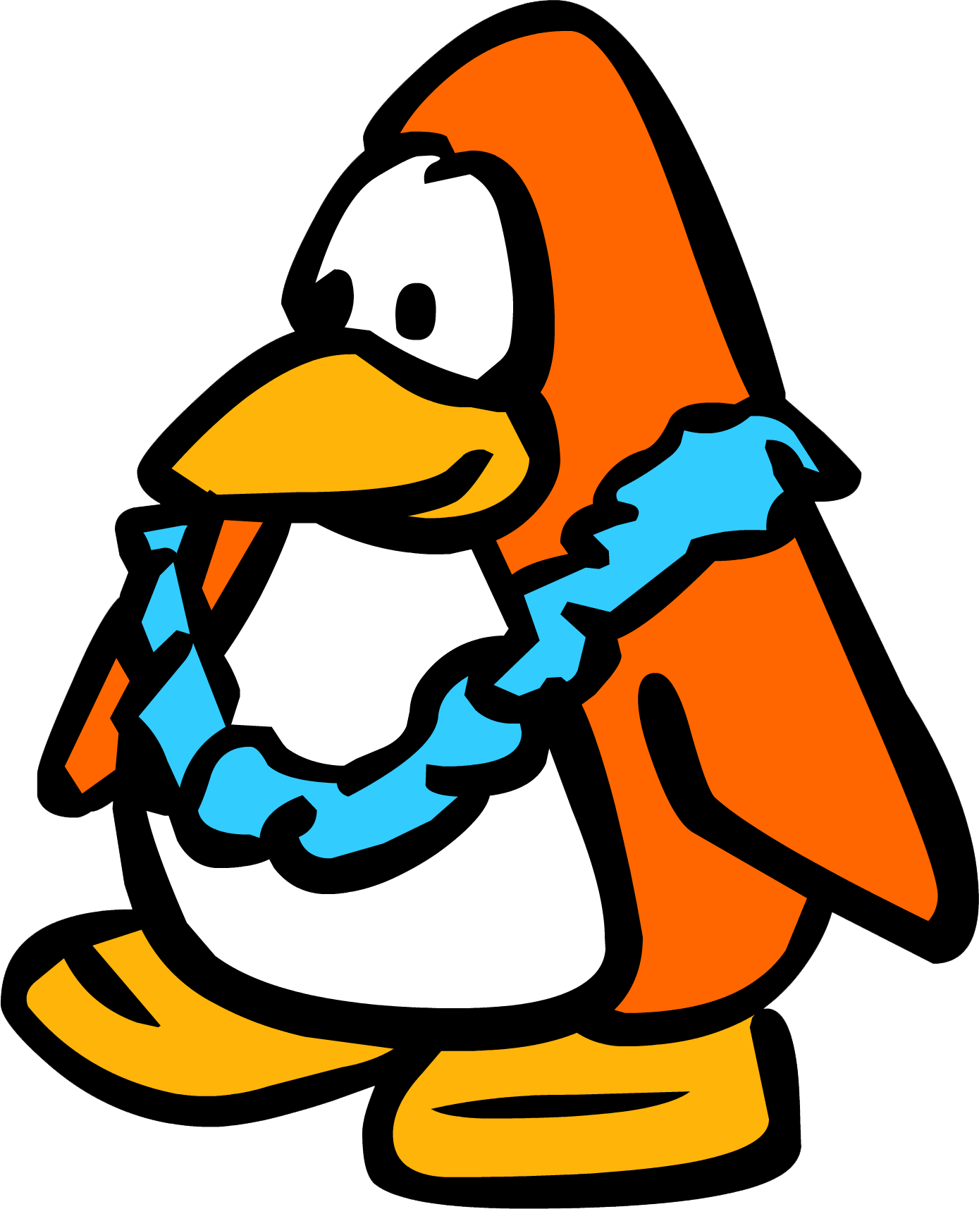 More From My Site - Club Penguin Blue Lei (1389x1716)