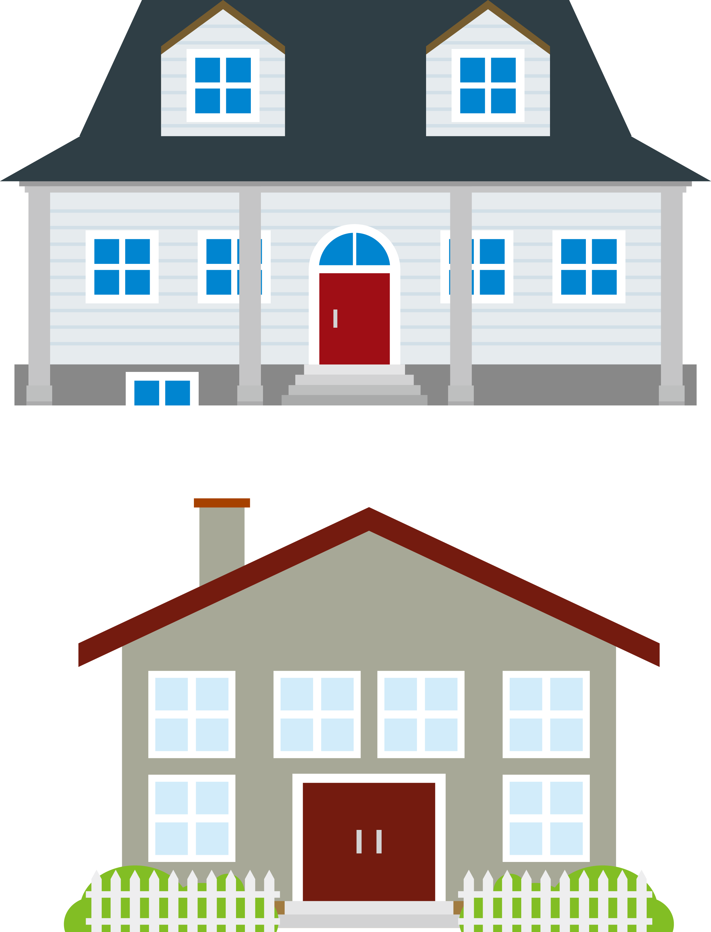 Drawing House Clip Art - Simple 3d House Vector (2398x3140)