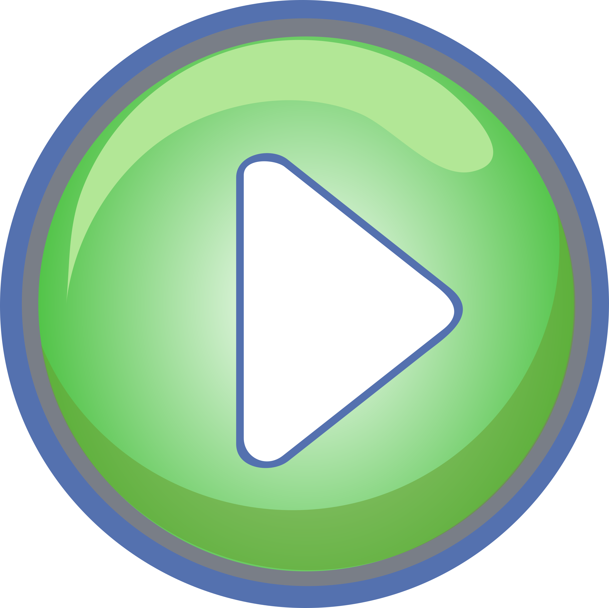 Big Image - Play Button Green Png (2401x2400)