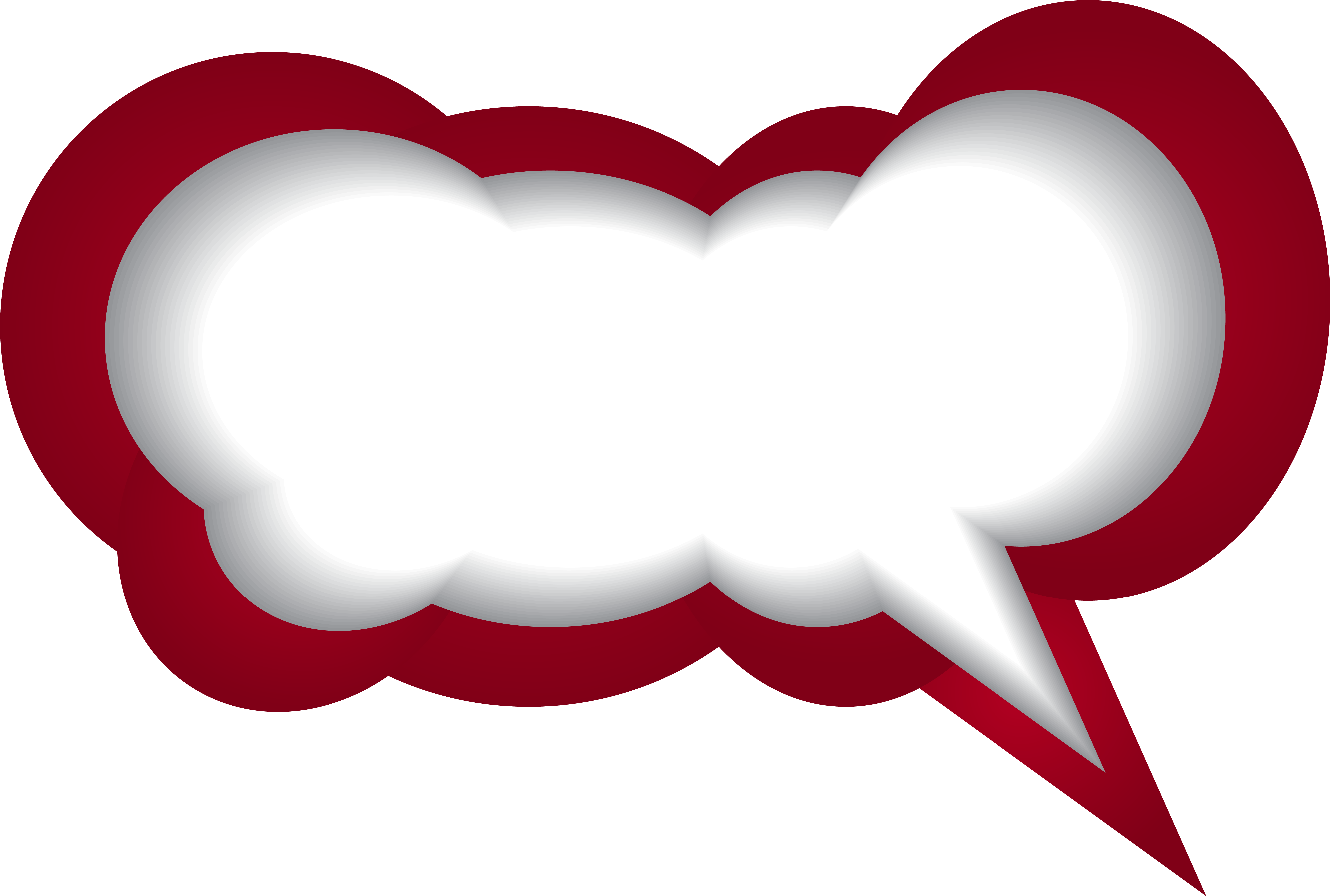 Speech Bubble Red White Png Clip Art Imageu200b Gallery - Transparent Speech Bubble Png (5481x3692)
