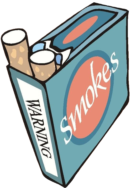 El Tabaco De Fumar Un Paquete De Cigarrillos Clip Art - Cigarette Pack Cartoon (740x830)
