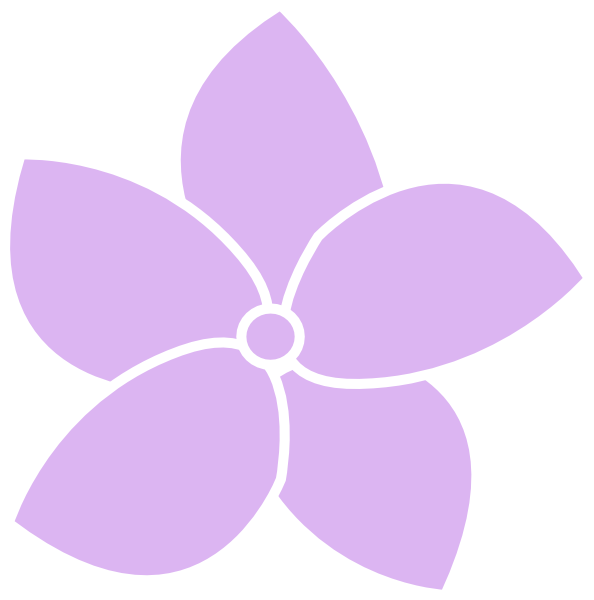 Hydrangea Flower Purple Clip Art At Clker - Hydrangea Flower Clip Art (594x600)