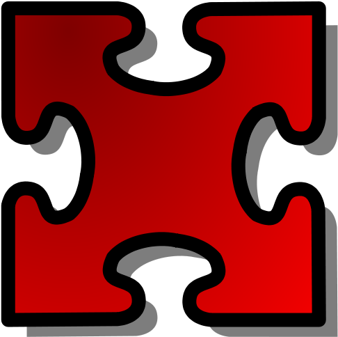 Free Red Jigsaw Piece 03 - Puzzle Pieces Clip Art No Background (800x800)