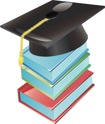 Best Of Free Clipart Graduation Cap Graduation Cap - Books With Graduation Hat Clipart Png (339x399)