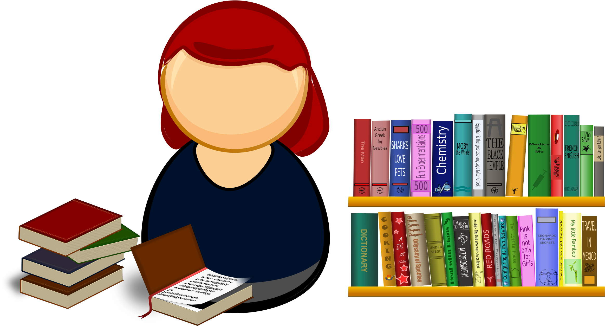 Big Image - Clipart Librarian (2400x1322)