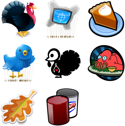 Decorate Your Thanksgiving Project With Free Web Design - Turkey Icons (552x444)