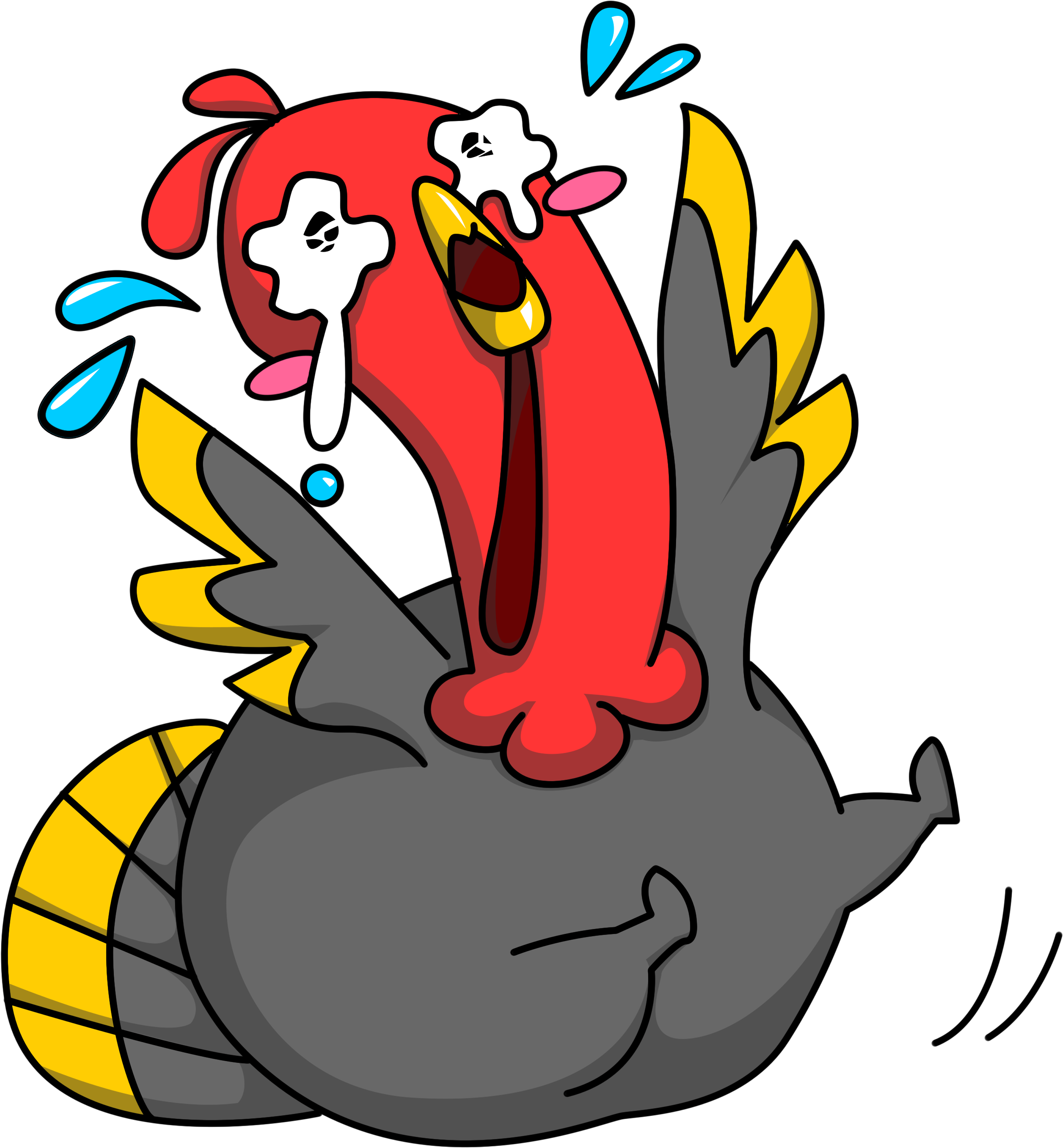 Turkey Rooster Thanksgiving Clip Art - Turkey Cry (4134x4134)