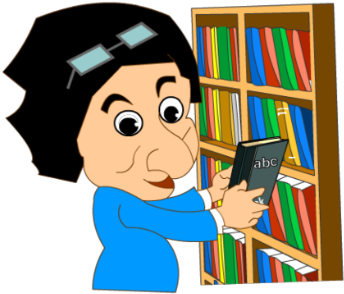Librarian Arranging Books - Cartoon Arranging Books (420x420)