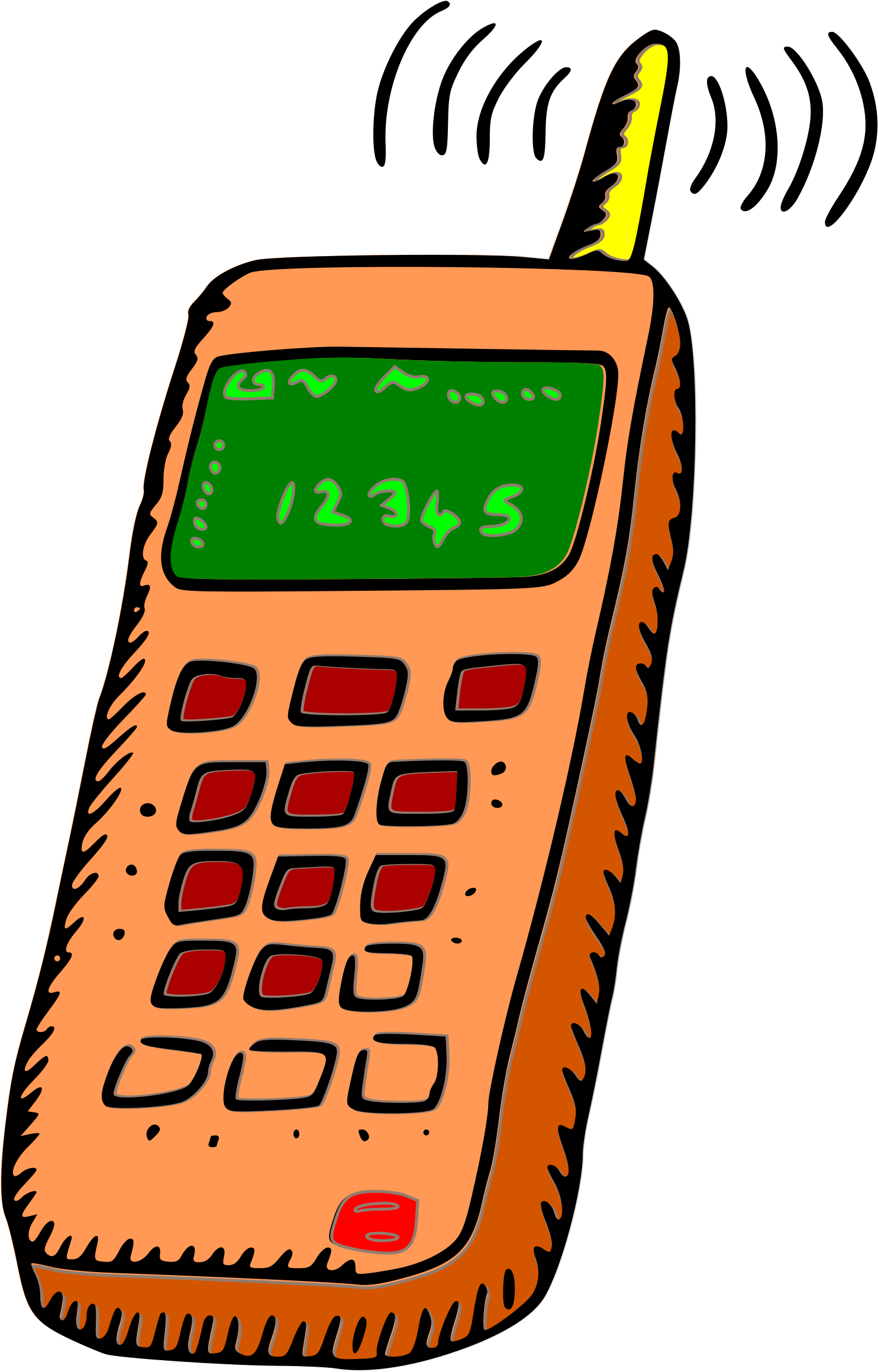 Big Image - Cartoon Mobile Phone (1582x2400)
