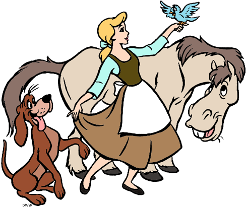 Cinderella Mice Cliparts - Cinderella Bruno And Major (490x411)