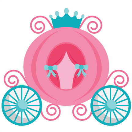 Princess Carriage Svg Scrapbook Cut File Cute Clipart - Purple Golden Princess Carriage Clipart (432x432)