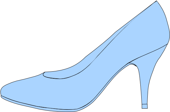 Glass Slipper Clip Art (600x441)