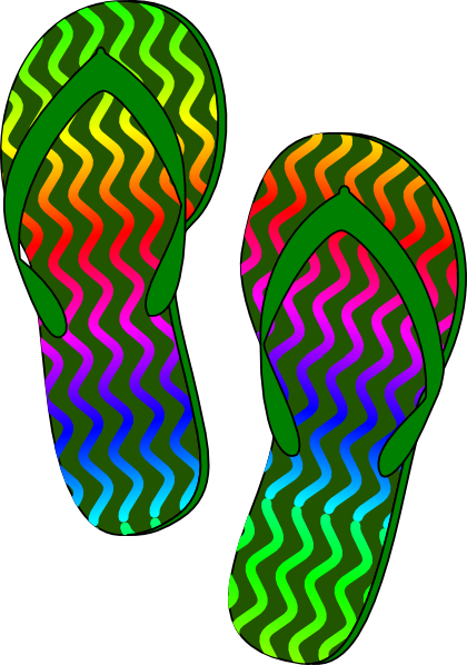 Free To Use Public Domain Shoes Clip Art - Beach Flip Flop Clipart (420x598)