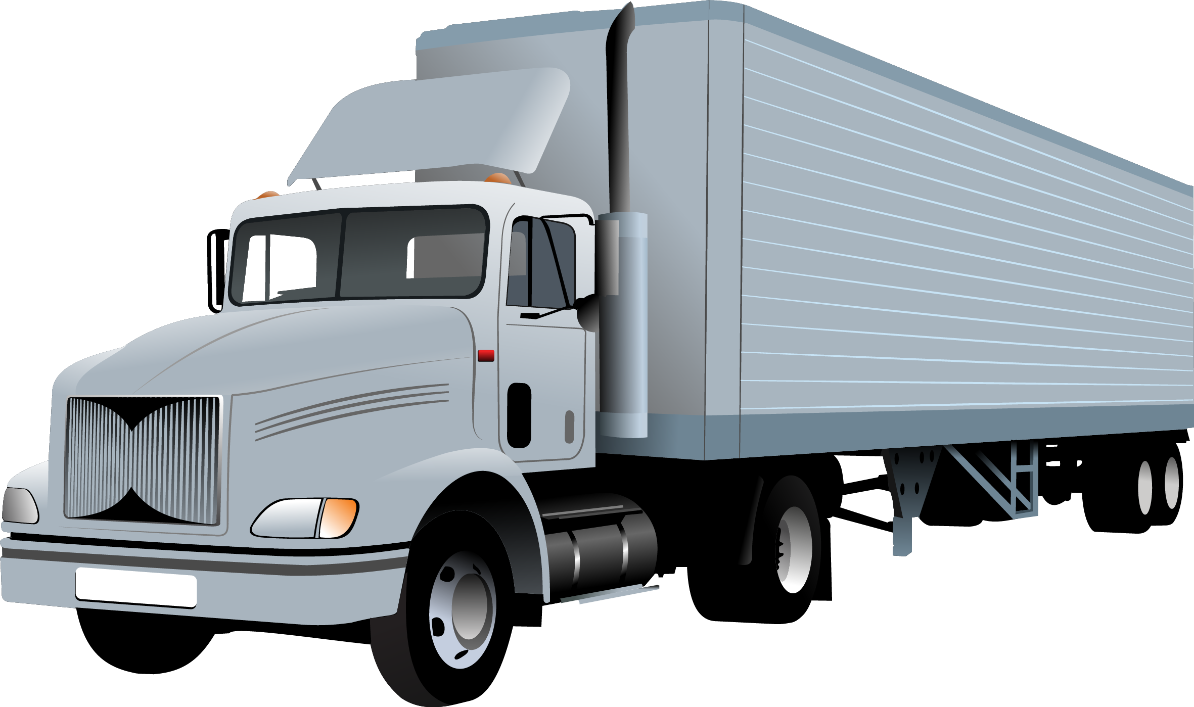 Outline Of A Semi Truck No Background (2362x1399)