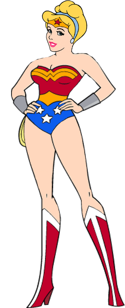 Princess Cinderella As Wonder Woman By Darthraner83 - Scooby Doo Daphne Wonder Woman (466x992)